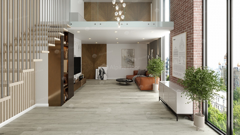 Кварцвинил Alpine Floor Premium XL Eco 7-22 Дуб Серебряный
